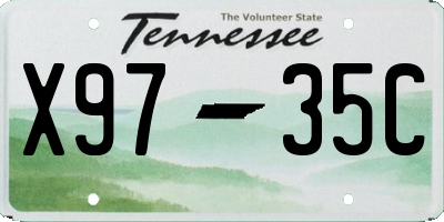 TN license plate X9735C