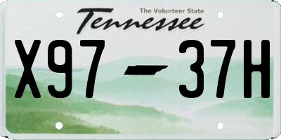 TN license plate X9737H