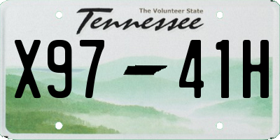TN license plate X9741H