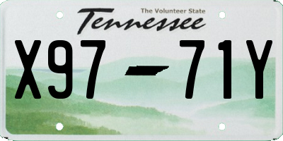TN license plate X9771Y