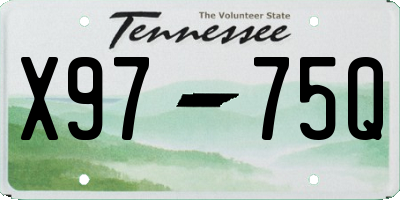 TN license plate X9775Q