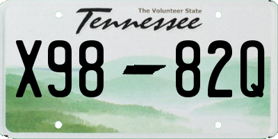 TN license plate X9882Q