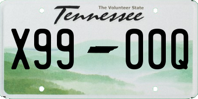 TN license plate X9900Q