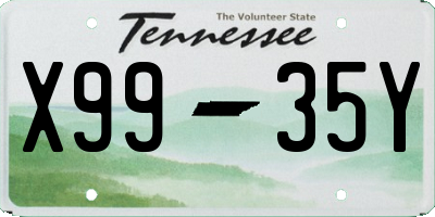 TN license plate X9935Y
