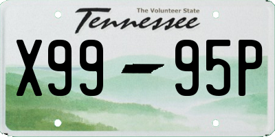 TN license plate X9995P