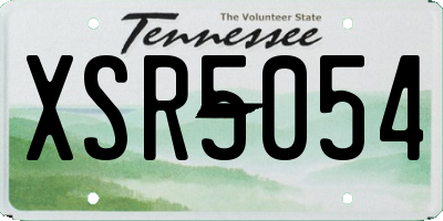 TN license plate XSR5054