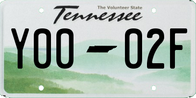 TN license plate Y0002F