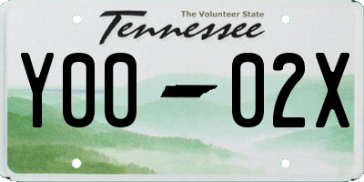TN license plate Y0002X