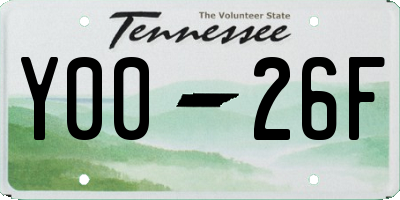 TN license plate Y0026F