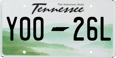 TN license plate Y0026L