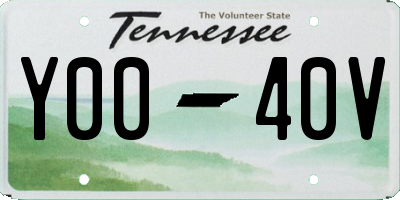 TN license plate Y0040V