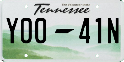 TN license plate Y0041N