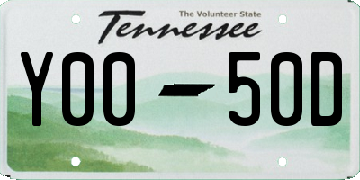 TN license plate Y0050D