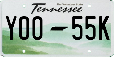 TN license plate Y0055K