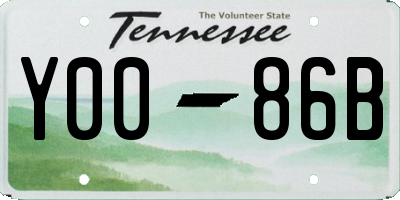 TN license plate Y0086B
