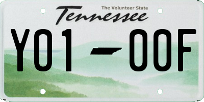 TN license plate Y0100F