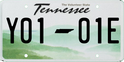 TN license plate Y0101E