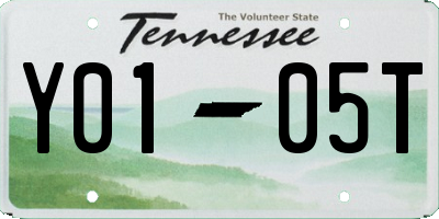 TN license plate Y0105T