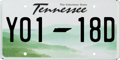 TN license plate Y0118D