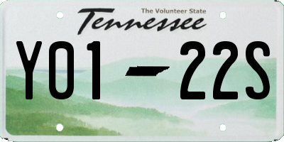 TN license plate Y0122S