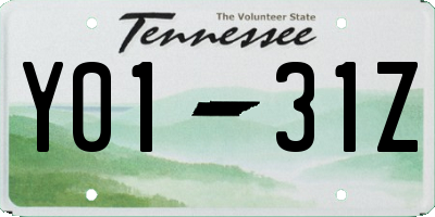 TN license plate Y0131Z