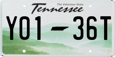 TN license plate Y0136T
