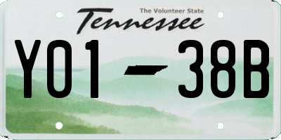 TN license plate Y0138B