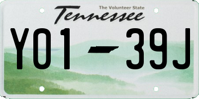 TN license plate Y0139J