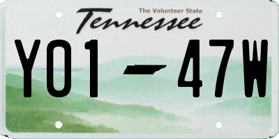 TN license plate Y0147W