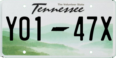 TN license plate Y0147X