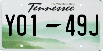 TN license plate Y0149J