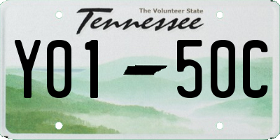 TN license plate Y0150C