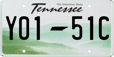 TN license plate Y0151C