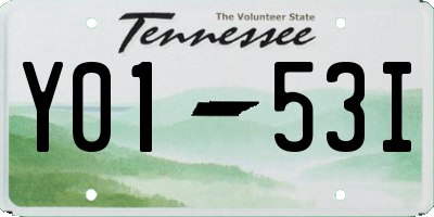 TN license plate Y0153I