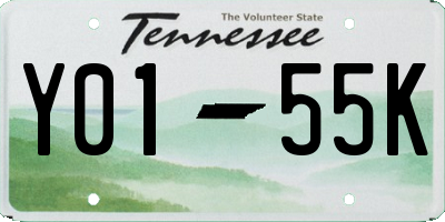TN license plate Y0155K