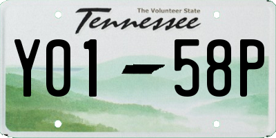 TN license plate Y0158P