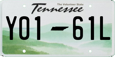 TN license plate Y0161L
