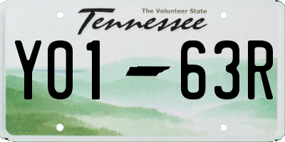 TN license plate Y0163R