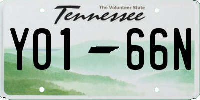 TN license plate Y0166N