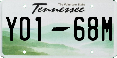 TN license plate Y0168M