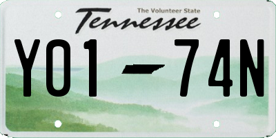 TN license plate Y0174N
