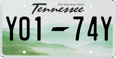 TN license plate Y0174Y