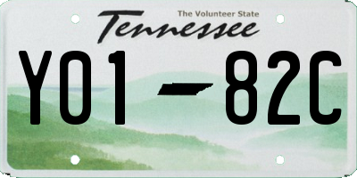 TN license plate Y0182C