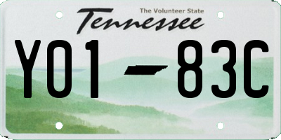 TN license plate Y0183C