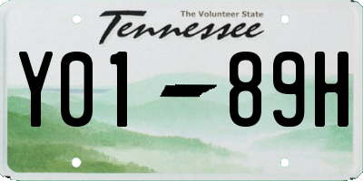 TN license plate Y0189H