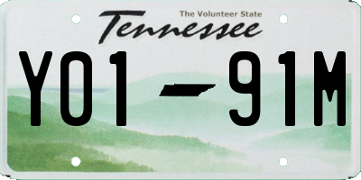 TN license plate Y0191M