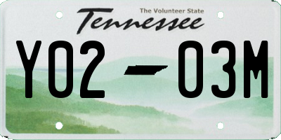 TN license plate Y0203M