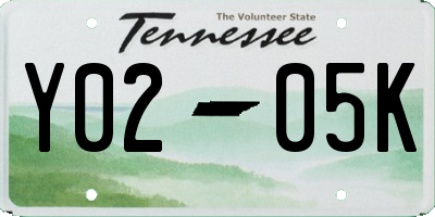 TN license plate Y0205K