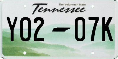 TN license plate Y0207K