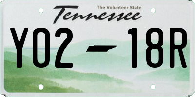 TN license plate Y0218R